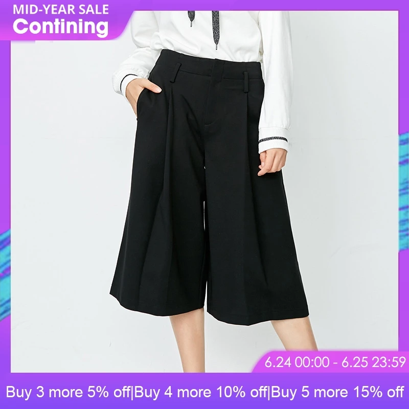 ONLY women new wide leg cropped casual pants | 11736J514