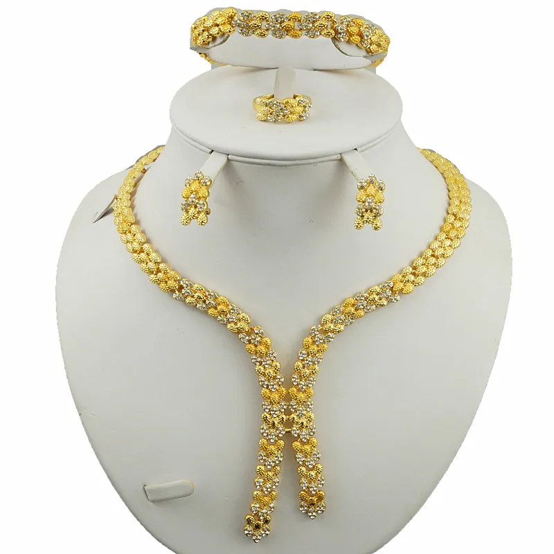 indian jewelry dubai gold jewelry sets women fashion necklace fine