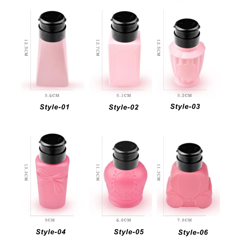 1Pcs Empty Pump Bottle For Liquid Nail Polish Remover