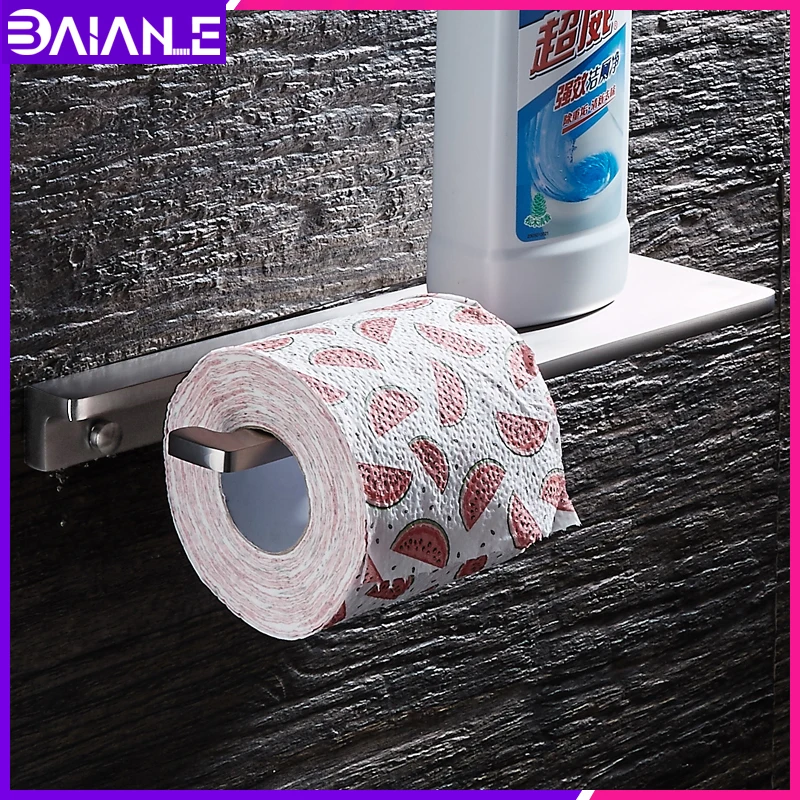 Toilet Paper Holder with Shelf Black Creative Bathroom Toilet Roll Paper Holder Wall Mounted Aluminum Tissue Paper Towel Holders Toilet Paper Holder with Shelf Black Creative Bathroom Toilet Roll Paper Holder Wall Mounted Aluminum Tissue Paper Towel Holders