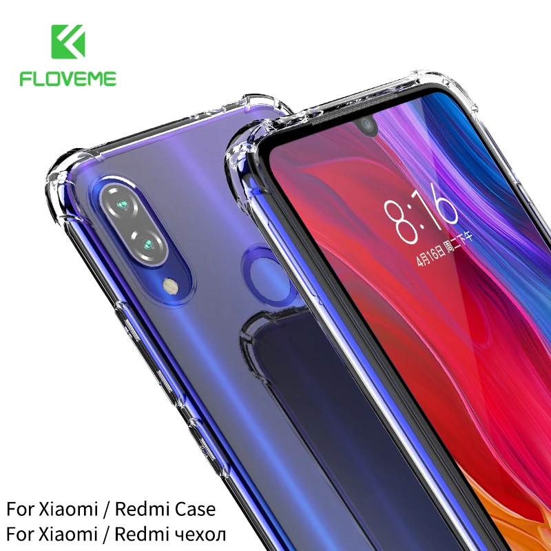 

FLOVEME Transparent Phone Case For Redmi Note 7 Case Transparent Soft TPU Case For Xiaomi Mi 9T Redmi K20 Pro Xiomi Mi 9 8 SE