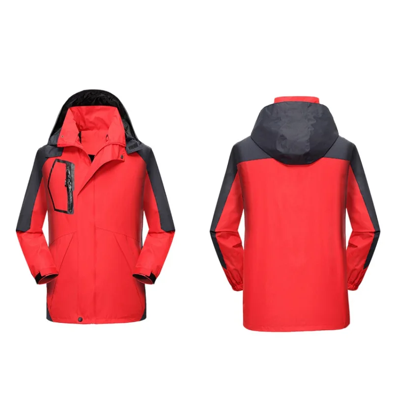 

Men Women Hiking Softshell Jacket Hooded Waterproof Windproof Climbing Coat Casual Lightweight Raincoat Outdoor Sportswear