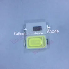 100 шт./лот SMD СВЕТОДИОДНЫЙ 5630 3V 0,5 W 2Pin холодный белый для ТВ Подсветка Применение 5,6*3,0 мм