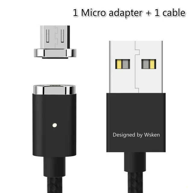 Wsken USB Magnetic charging Cable For iPhone xs x 8 7 6 Magnetic Charger Micro USB Type C Magnet Cable For Samsung Huawei Xiaomi - Цвет: For Micro Cable