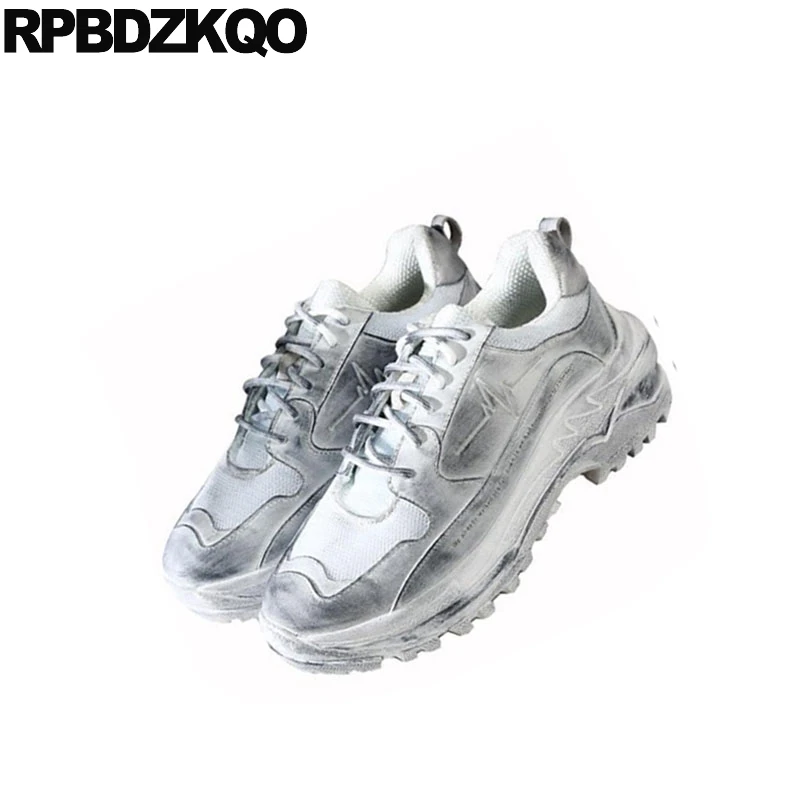 Casuales Enredaderas Nuevo De Los Deporte Calidad Alta Plataforma Hombres Marca Respirable Blancas Blanco Lujo Cuero Pasarela Vaca Zapatos Zapatillas 6qBwx8fT8