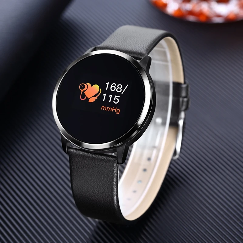 Newwear Q8 OLED Bluetooth Smart Watch Stainless Steel Waterproof Wearable Device Smartwatch Wristwatch Men Women Fitness Tracker