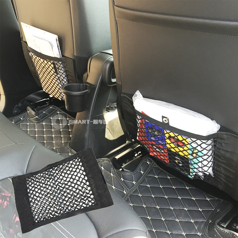 Автомобильная задняя задний багажник сиденье эластичные строки сетка сумка для хранения Карманный клетка стайлинга автомобилей аксессуар