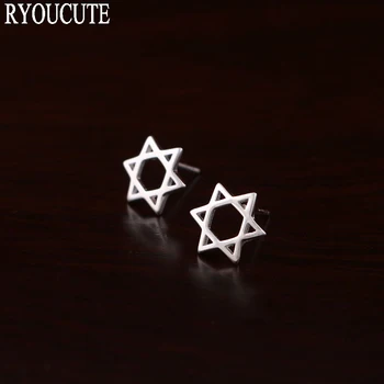 

Fashion Silver Color David Star Earrings for Women Brincos Pendientes