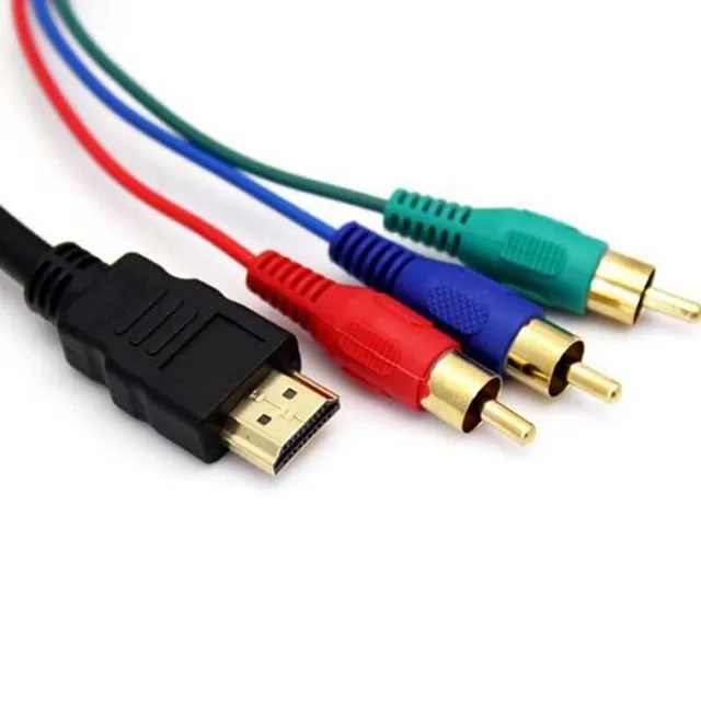 Best Quality Audio Video Cables Component Male Adapter HDMI TO 3RCA AV Component Convert Cable Cord For LCD TV TVs Projector DVD PS2 PS3 Wire Best Quality Audio Video Cables Component Male Adapter HDMI TO 3RCA AV Component Convert Cable Cord For LCD TV TVs Projector DVD PS2 PS3 Wire