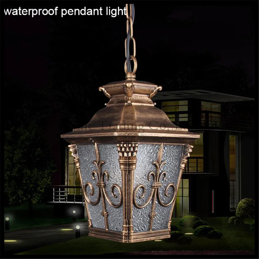 Outdoor retro waterproof Chain Pendant Light outdoor garden lawn lights Vintage industrial E27