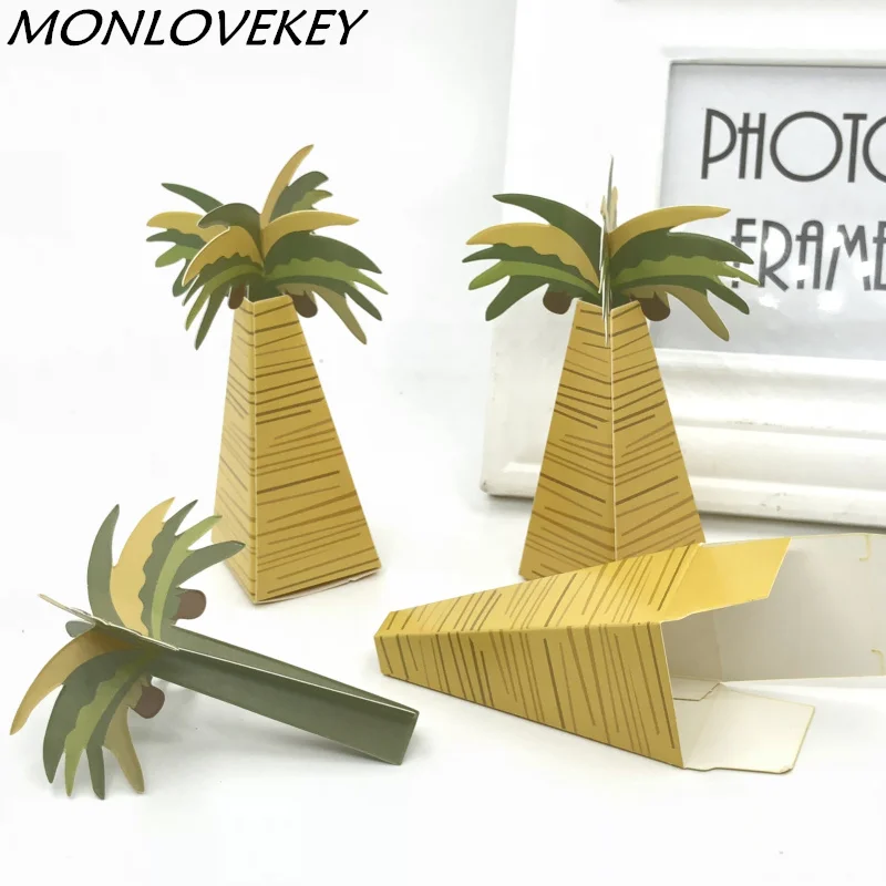 12 шт DIY сувениры для вечеринок бумажная коробка подарочная складные пальмы