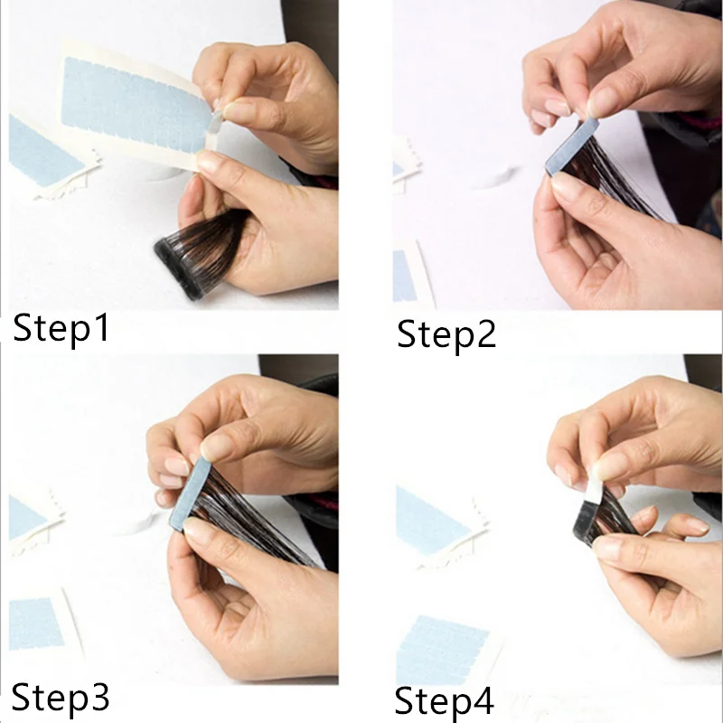 1/3/5 Sheet Hair Tape Adhesive Glue 4cm*0.8cm Double Side Tape Waterproof For Lace Wig Hair Extension Tool