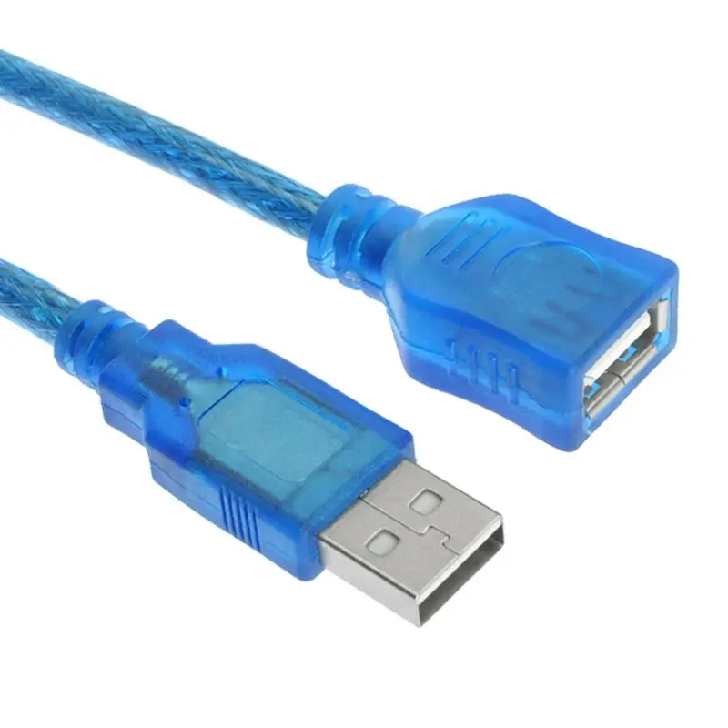 USB 2.0 تمديد كابل الذكور إلى الإناث USB موسع البيانات كابلات ل لوحة المفاتيح طابعة كاميرا الماوس التلفزيون الكمبيوتر تمديد كابل