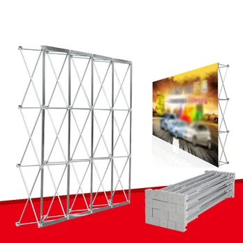 

Portable Wedding Flower Wall Frame Aluminum Alloy Foldable Stand Outdoor Display Advertising Exhibition Concert Background Plate