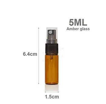 

1000PCS Amber 5ml Atomizer Refillable Pump Spray Bottles Makeup Perfume Bottle Glass Aromatic Water Bottle Empty scent Bottle