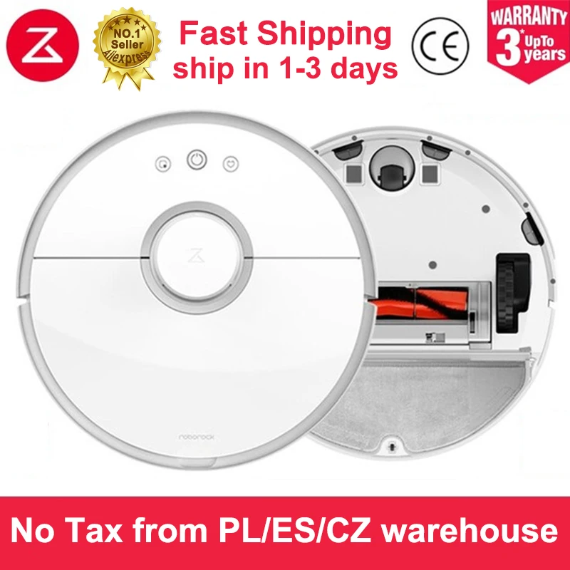 

Xiaomi Roborock S50 S55 Vacuum cleaner 2 robot APP Control Smart Planned Sweeping and Wet Mopping EU version fast shipping
