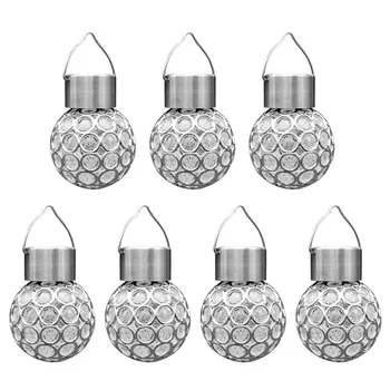 

8cm Solar Powered Hanging Light Mini LED Colorful/White Lighting Ball Garden Hanging Lamp Landscape Yard Walkway LED Decor