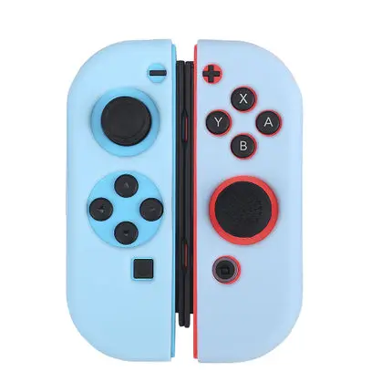 Защитный чехол BUBM из силикагеля для nintendo Switch противоударный устойчивый к царапинам грязезащитный чехол для хранения - Цвет: Blue-Handle case