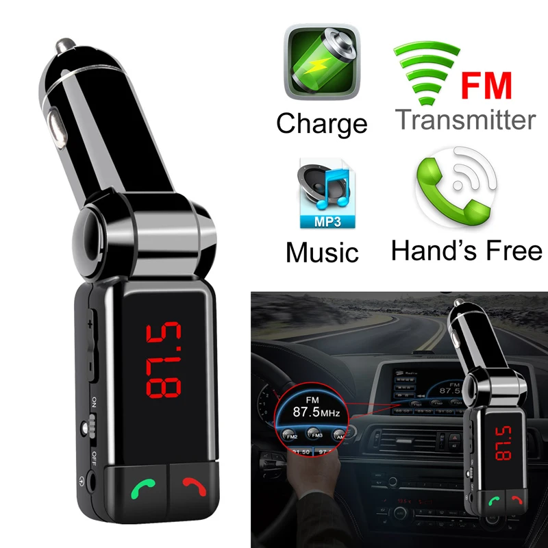 Автомобиль Bluetooth fm передатчик Hands Free Car Kit MP3 аудио плеер Беспроводной модулятор USB