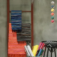 50x80 см 100 процентов хлопковые коврики модные коврики из хлопка, в среднеземноморском стиле Кухня продолговатая форма Multi-Применение Офис Применение