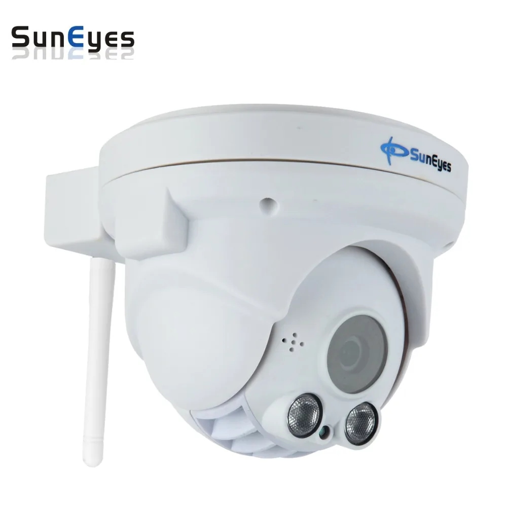 SunEyes SP-P702WPT Wifi Wireless Pan/Tilt Dome IP Camera ONVIF 720P HD with TF/Micro SD Card Slot Two Way Audio Array IR Night 720p hd ip camera wireless wifi pan tilt two way audio p2p ir cut onvif cloud night vision micro sd card security cctv camera