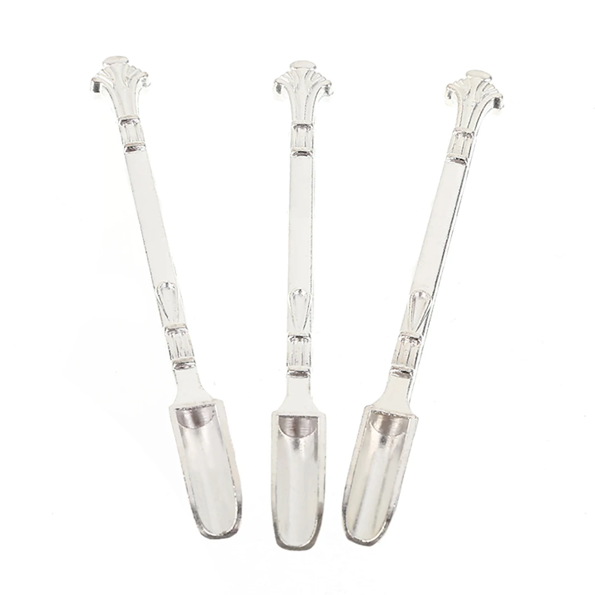 3pcs/set Metal Spoons Sniffer Snorter 79mm Silver Snuff Spoon Pendant For Smoking Accessories Tools Mayitr
