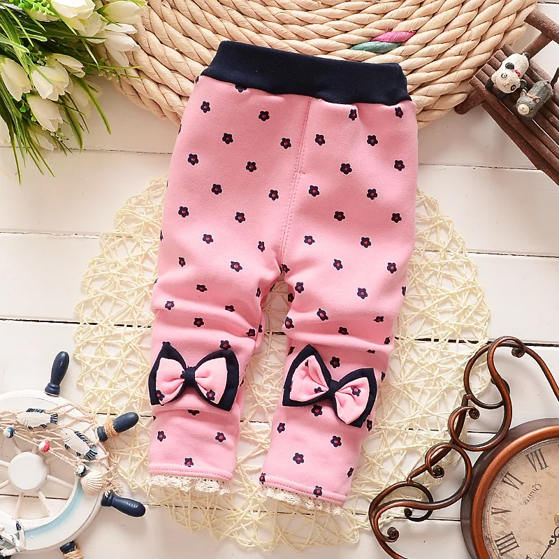 1 4 T 2016 Winter baby girl leggings baby girl pants baby warm pants baby leggings Beautiful