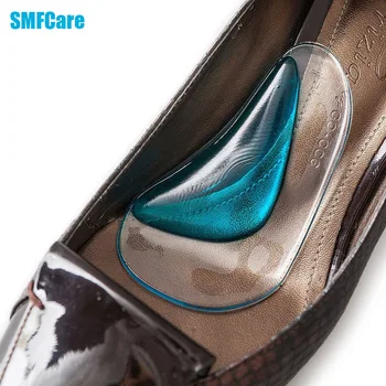 

1Pair Orthopedic Arch Support Insoles for Unisex Flatfoot Correction Splayfoot Blue Soft Silicone Gel Insoles Foot Care Z17001