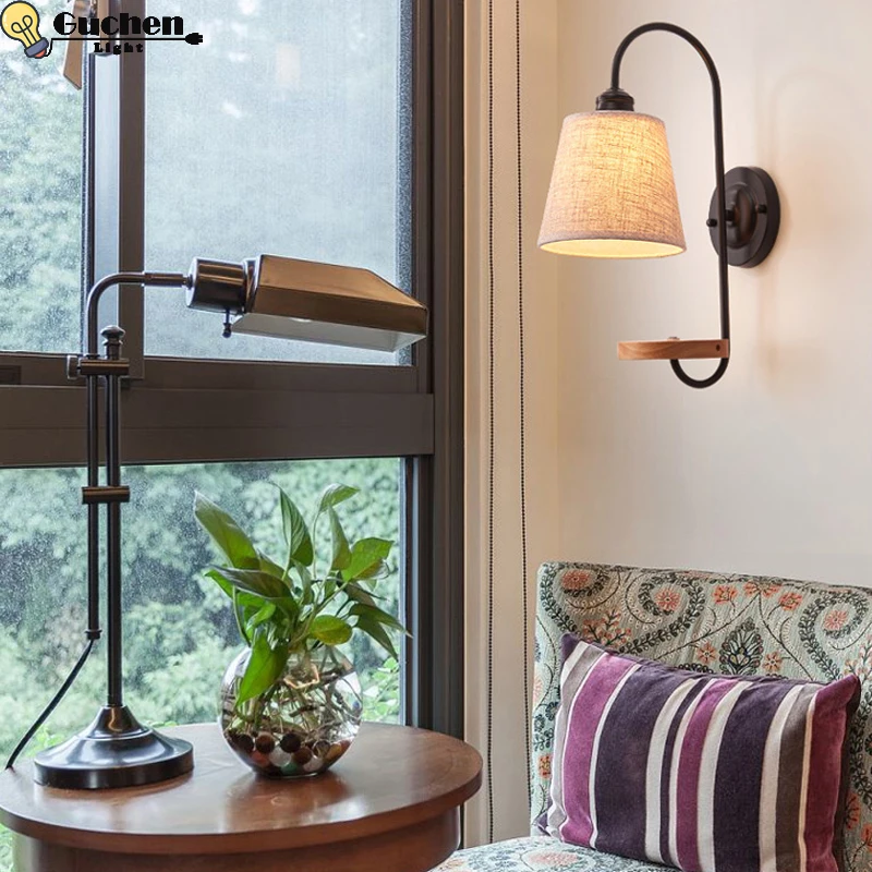American style bedside antique wall lamp single-head living room lights vintage fashion bar lamps led Loft lighting night light