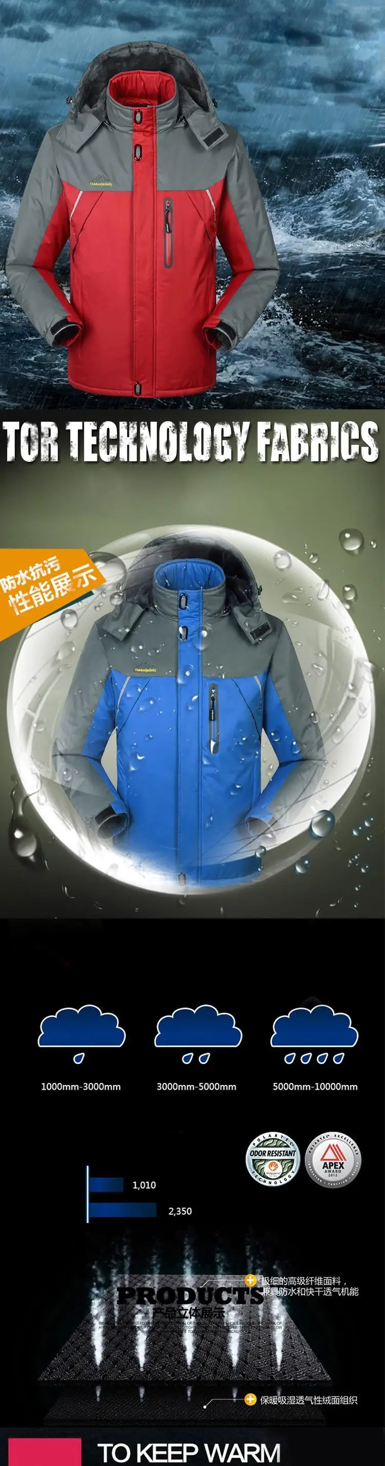 Зимняя куртка для мужчин и женщин, зимнее пальто плюс толстый бархат, теплая водонепроницаемая ветровка и парка 6XL-9XL черный/синий/красный