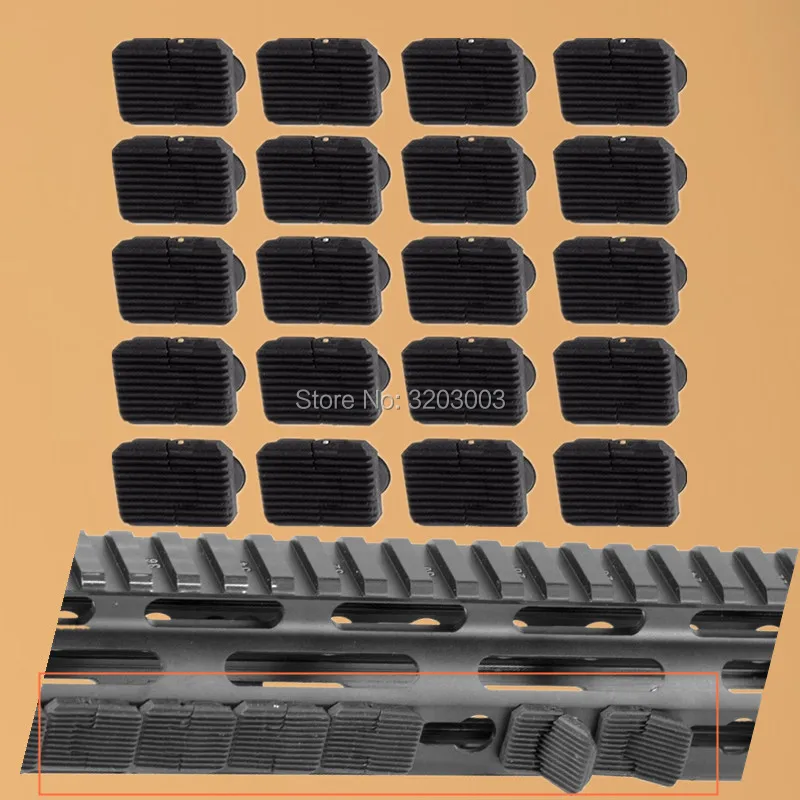 Hunting Accessories Military Gear Square Design Black Rubber Keymod