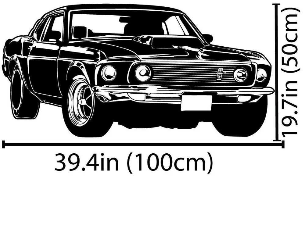 C140 Shelby GT Ford Mustang Muscle Racing Car Наклейка на стену художественная Виниловые наклейки