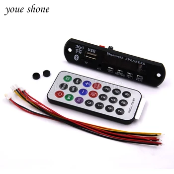 

2PCS Bluetooth Receiver Car Kit MP3 Player Decoder Board FM Radio Music TF USB 3.5 Mm AUX WMA WAV Audio with Remote