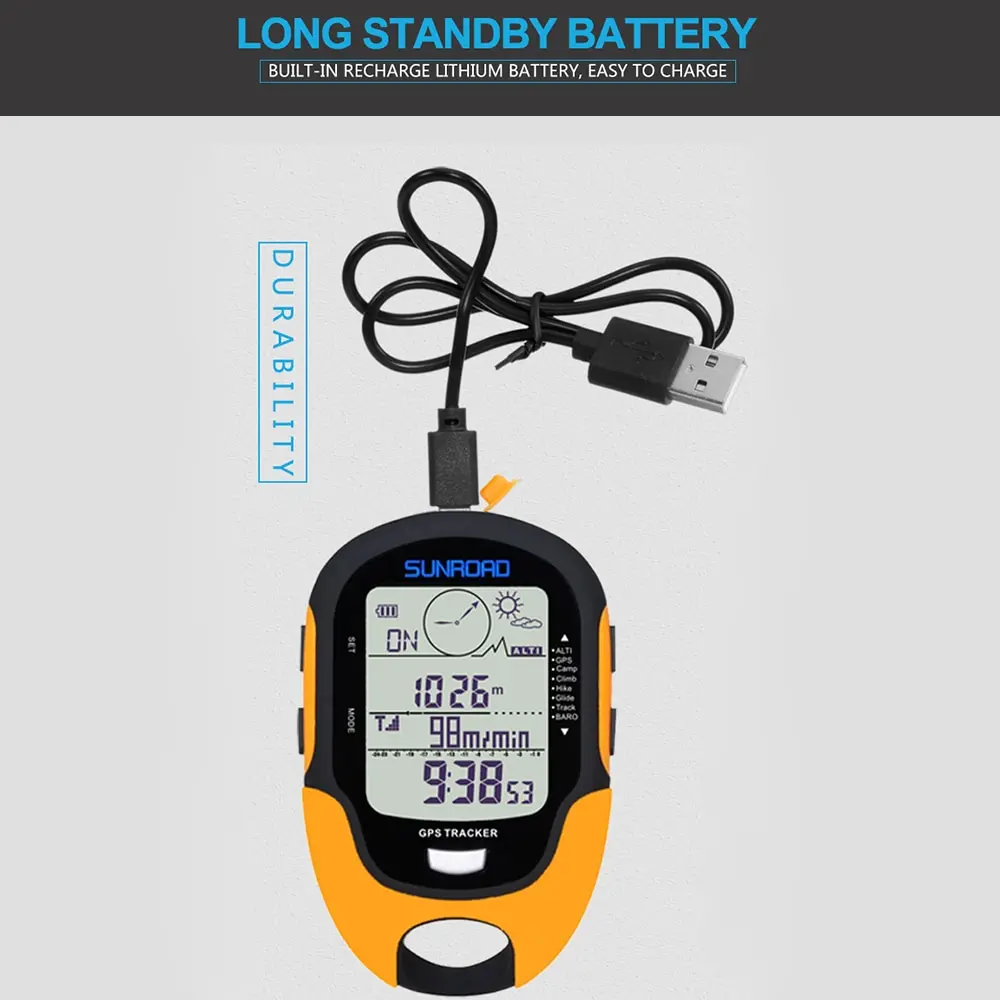 Digital GPS Altimeter with Barometer and Compass features0