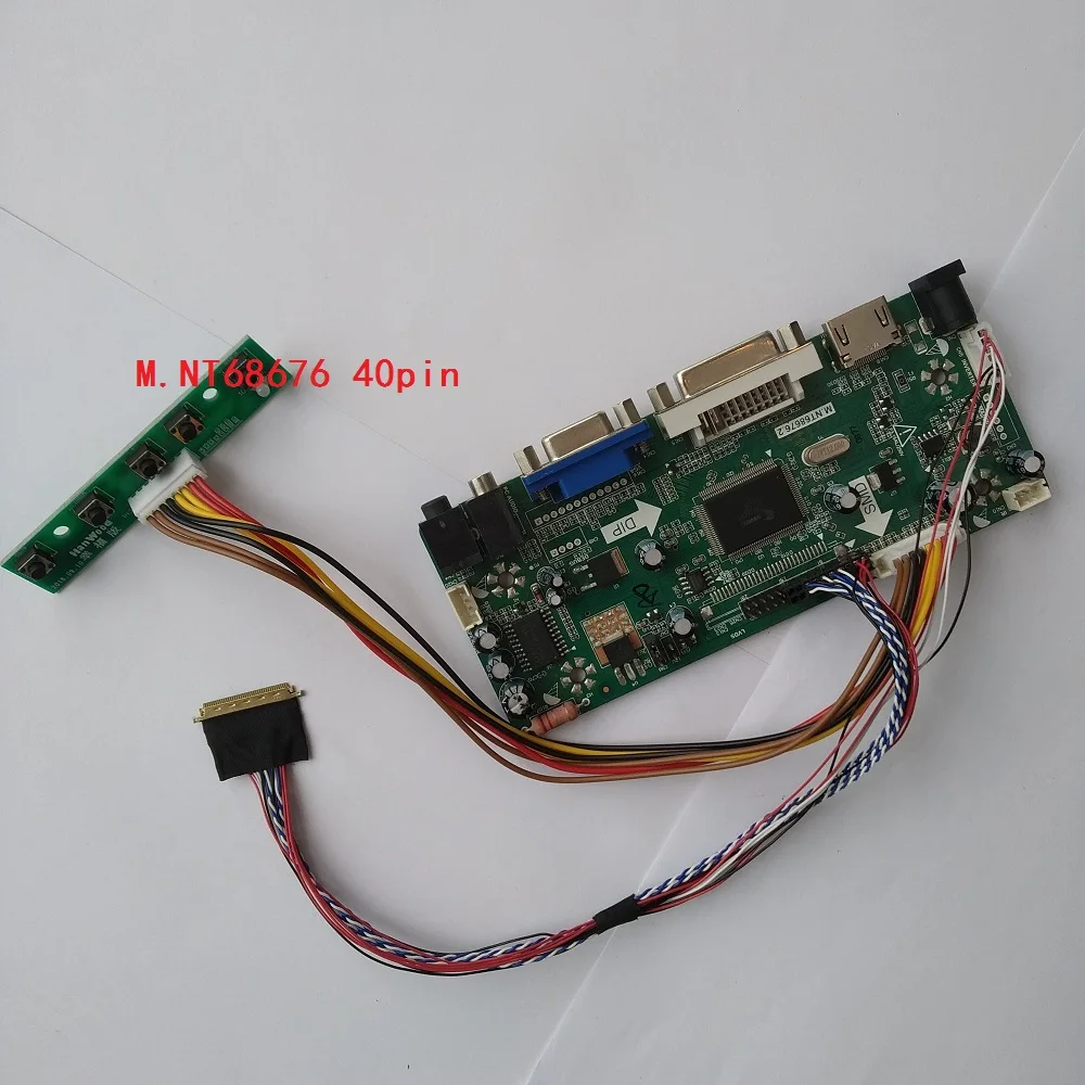 

Kit For M101NWT2 R1 LED LCD Controller board Screen Monitor 1024X600 40pin LVDS HDMI VGA Audio card DIY 10.1" DVI Panel
