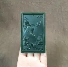  Hetian Yuqing jade landscape brand landscape pendant jewelry  hp43# 