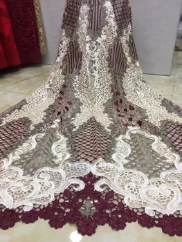 

new arrive embroidery lace mesh CiCi-8503 african net lace fabric for Skirt dress