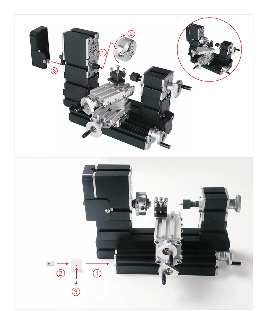 TZ20002MR DIY BigPower мини-металлический токарно-ротационный станок, 60 Вт 12000 об/мин мотор, стандартизированное образование детей, лучший подарок