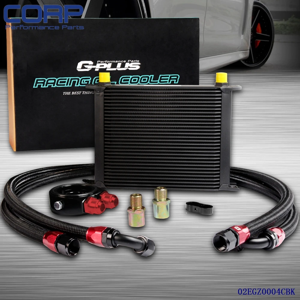 

30 Row AN-10AN Universal Engine Transmission Oil Cooler + Filter Relocation Kit