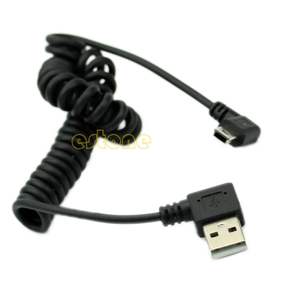 Кабель USB 2 0 с левым углом 90 градусов кабель наружным и Mini B 5p|Кабели передачи