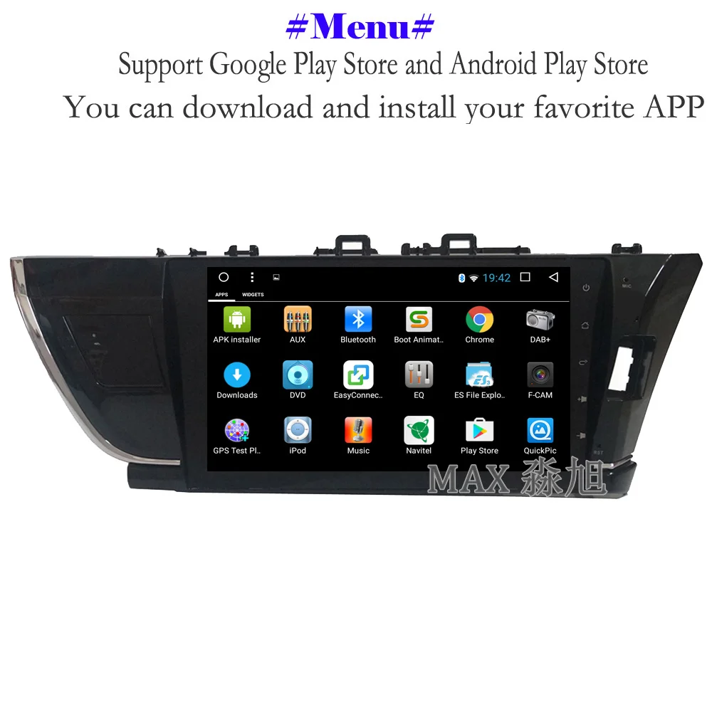 Perfect MAX 2G 32G Android 8.1 Car DVD Player for Toyota corolla 2014 2015 2016 Right Drive Car Radio RDS Bluetooth 4G WiFi SWC GPS Map 2