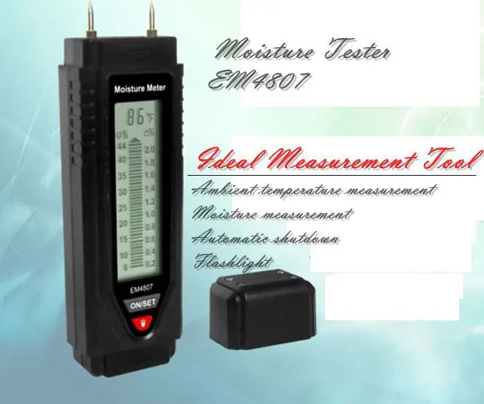 

EM-4807 digital display wood moisture tester, moisture detector.