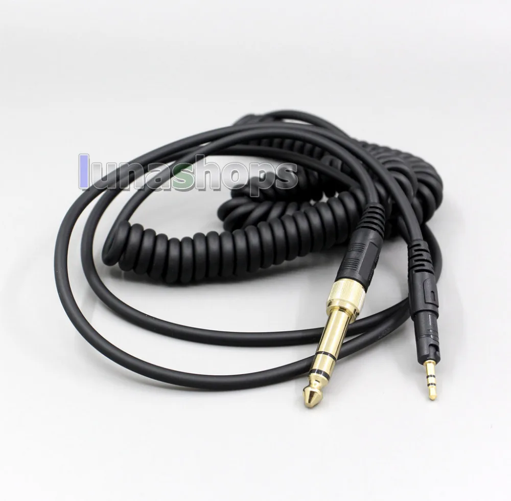 

3.5mm 6.5mm Plug Coiled Headphone Earphone Cable For Audio Technica ATH-M50x ATH-M40x LN006383
