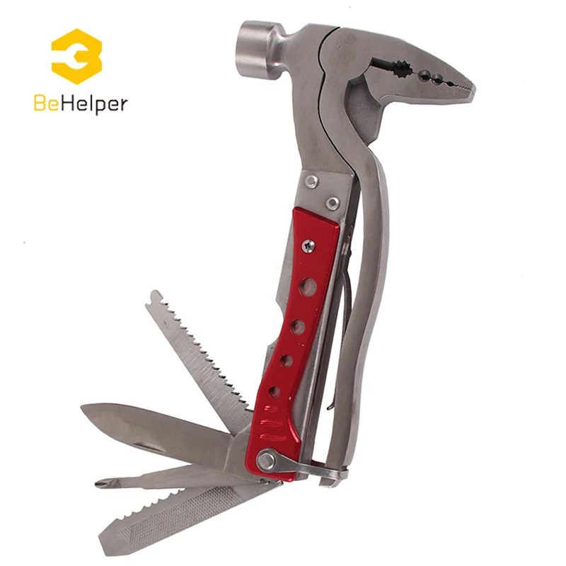 BeHelper Multifunctional Hammer Pliers Folding Knife Screwdriver Saw