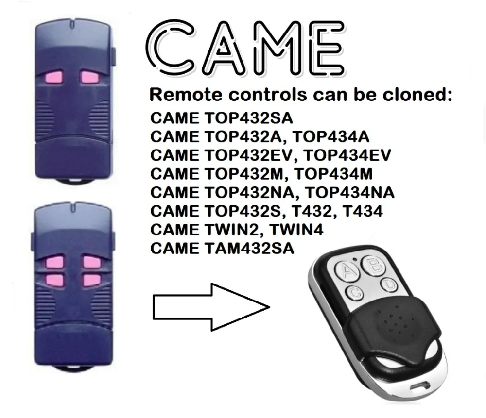 

CAME T432M, T434M Universal Remote Control Duplicator 4-Channel 433.92MHz