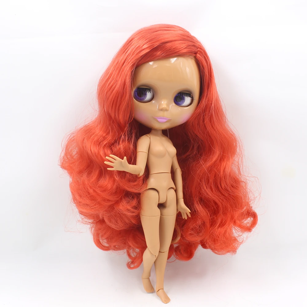 Ледяной обнаженный завод Blyth кукла No.260BL1045 вьющиеся темно-красные волосы тела шоколадная кожа Neo 30 см