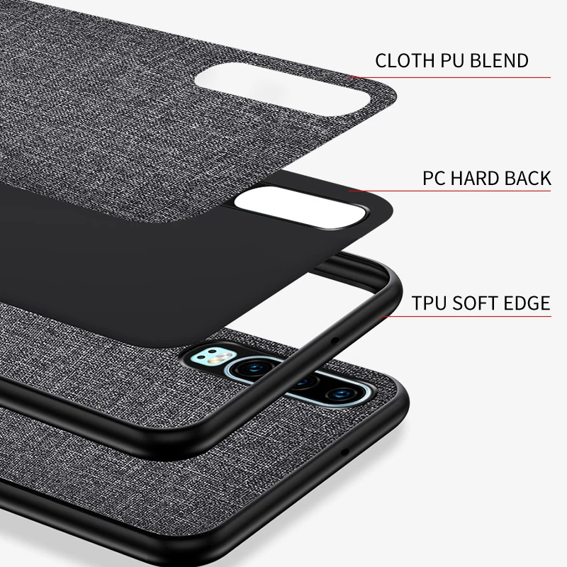 Eqvvol холст чехол для Huawei P20 P30 Pro ткань текстура Mate 10 20 Lite Nova 3 4 3i Мягкий защитный