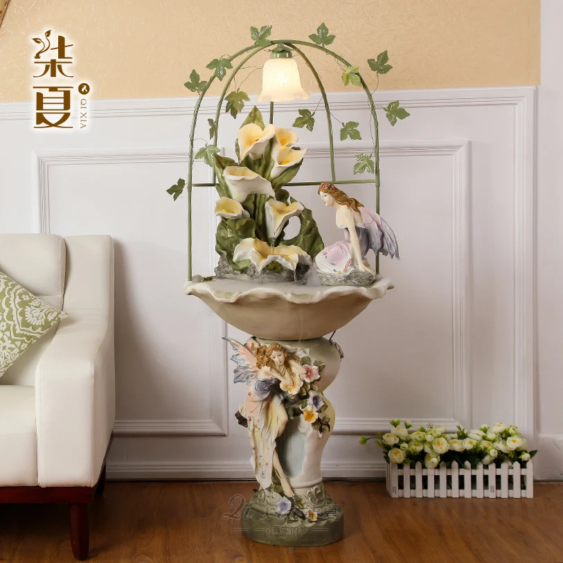 

European water landing resin decoration furnishings high-end wedding gift Home Furnishing humidifier creative decorations
