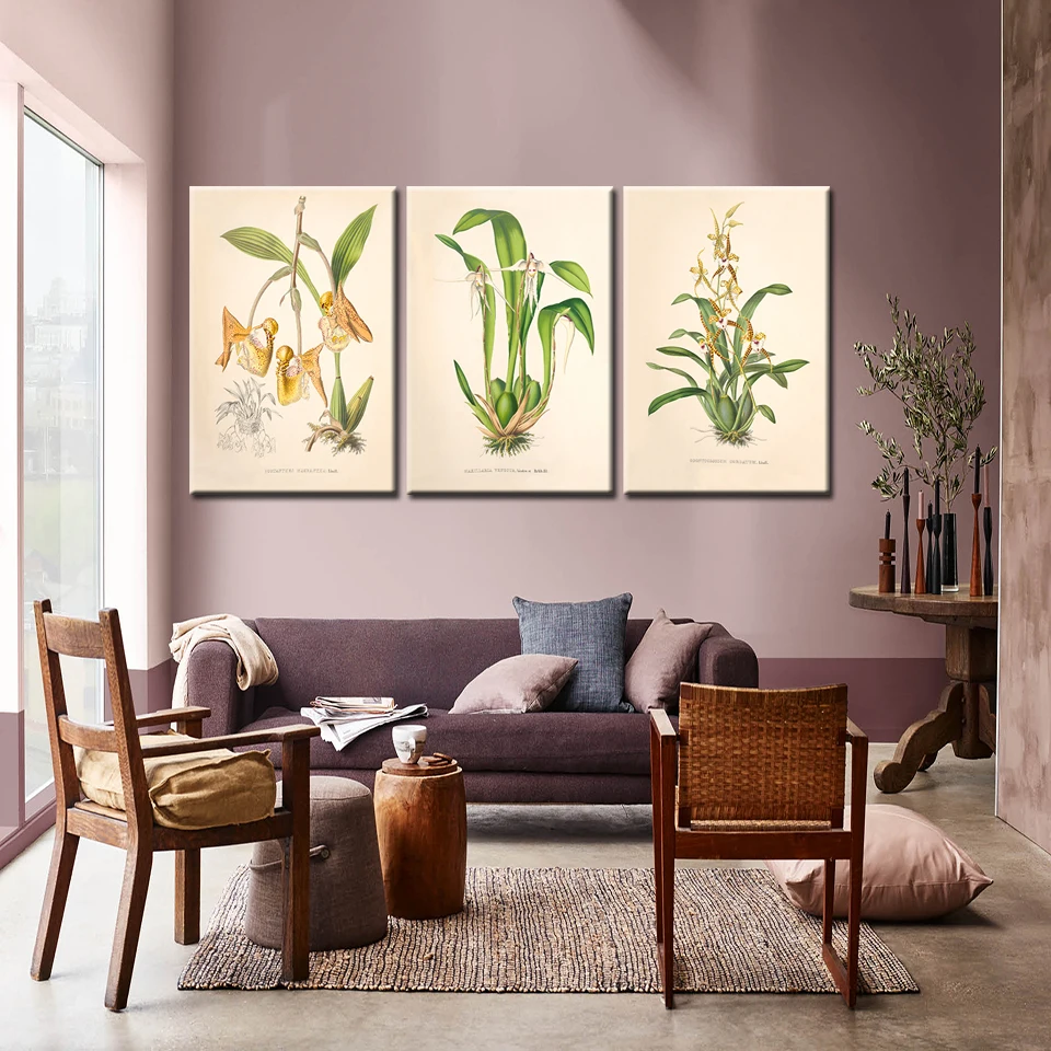 

Modern Flower Canvas Painting Nature Posters Print Nordic Plants Landscape Wall Art Pictures for Living Room Home Decor Frame