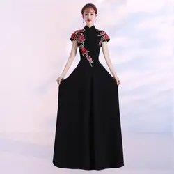 Модное свадебное платье с чонсам, Восточный стиль, вечернее платье в китайском стиле, женское элегантное Qipao, сексуальное длинное платье в